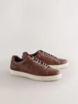 Tan Brown Leather Trainers