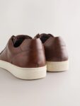 Tan Brown Leather Trainers