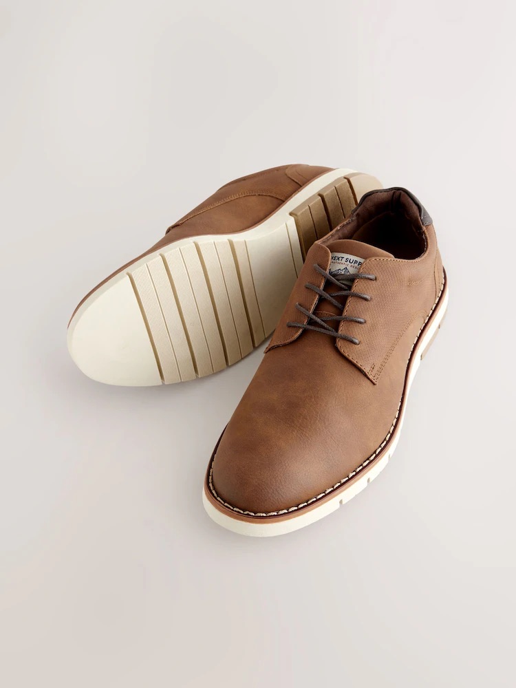 Tan Brown Sports Wedges sneakers