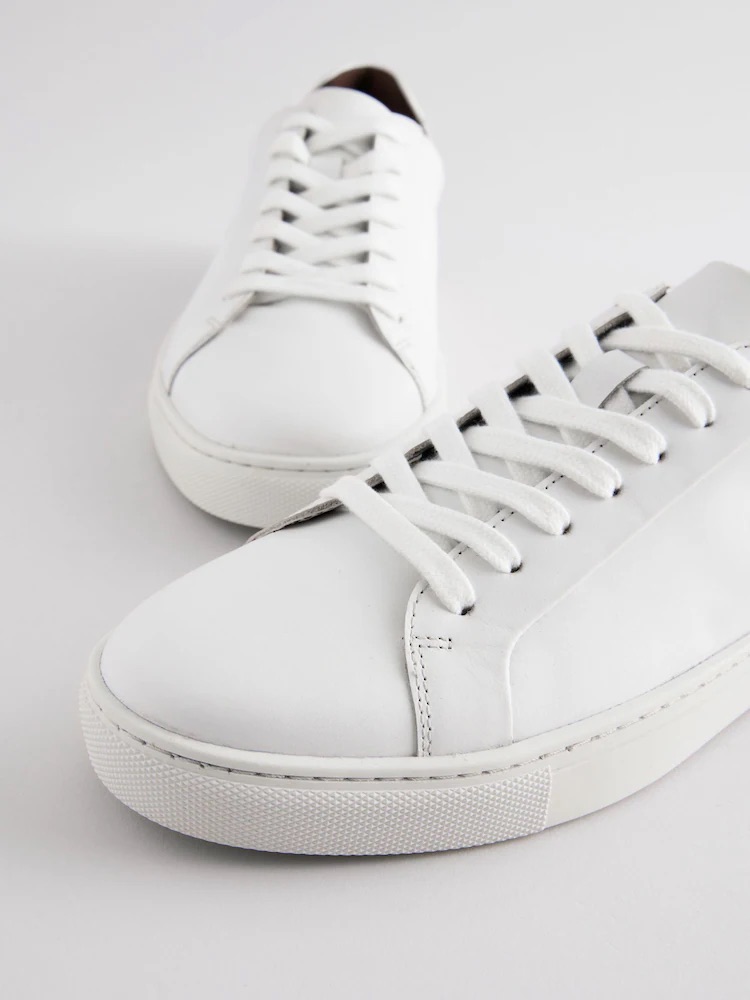 White Leather Trainers
