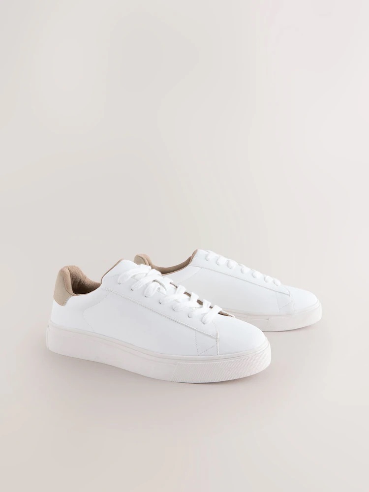 White Smart Casual Long sneakers