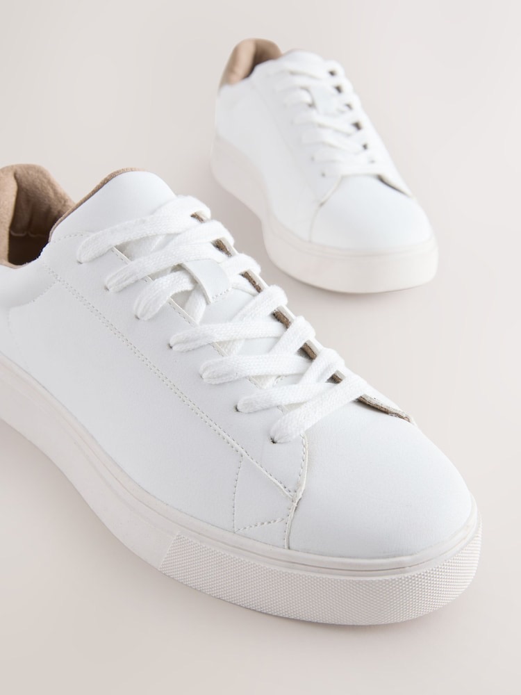 White Smart Casual Long sneakers