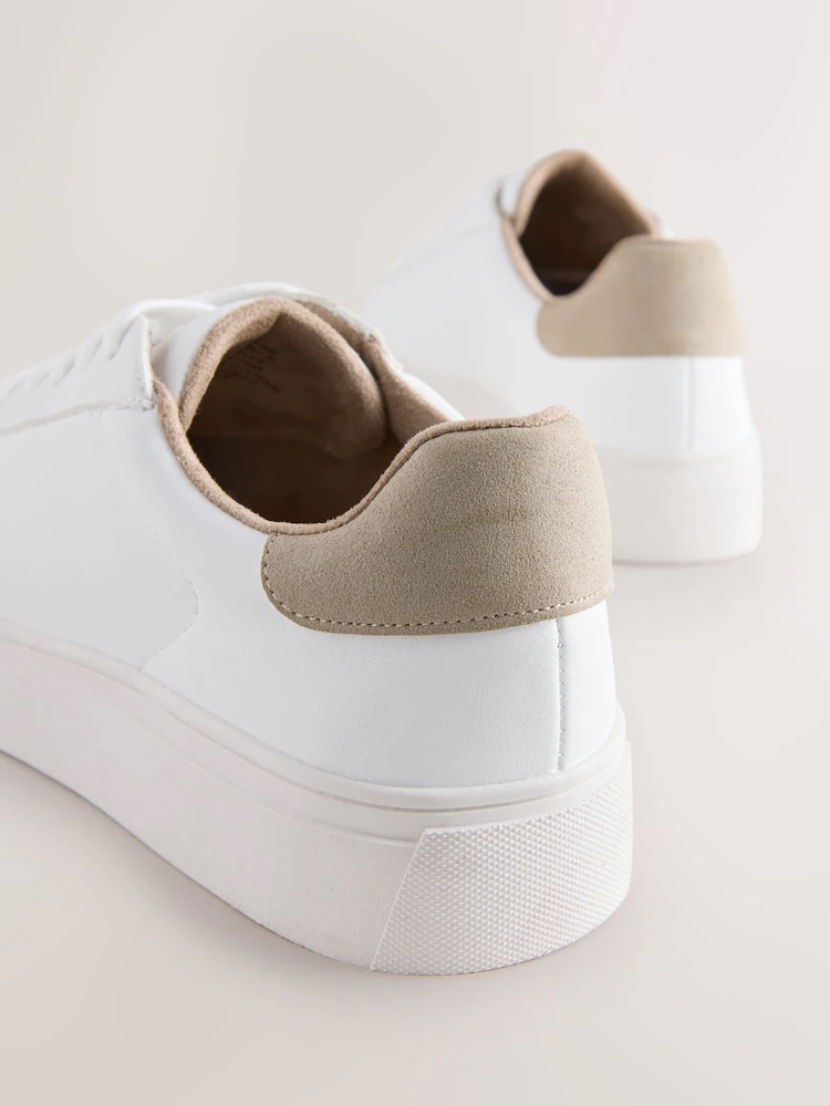 White Smart Casual Long sneakers