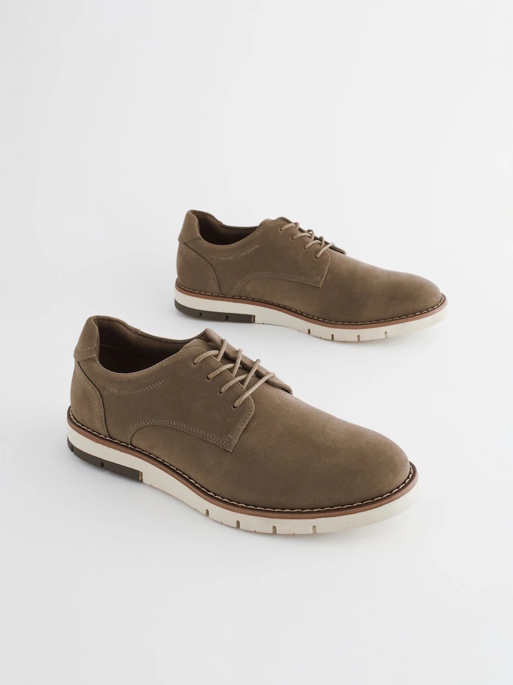 Taupe Brown Sports Wedges sneakers